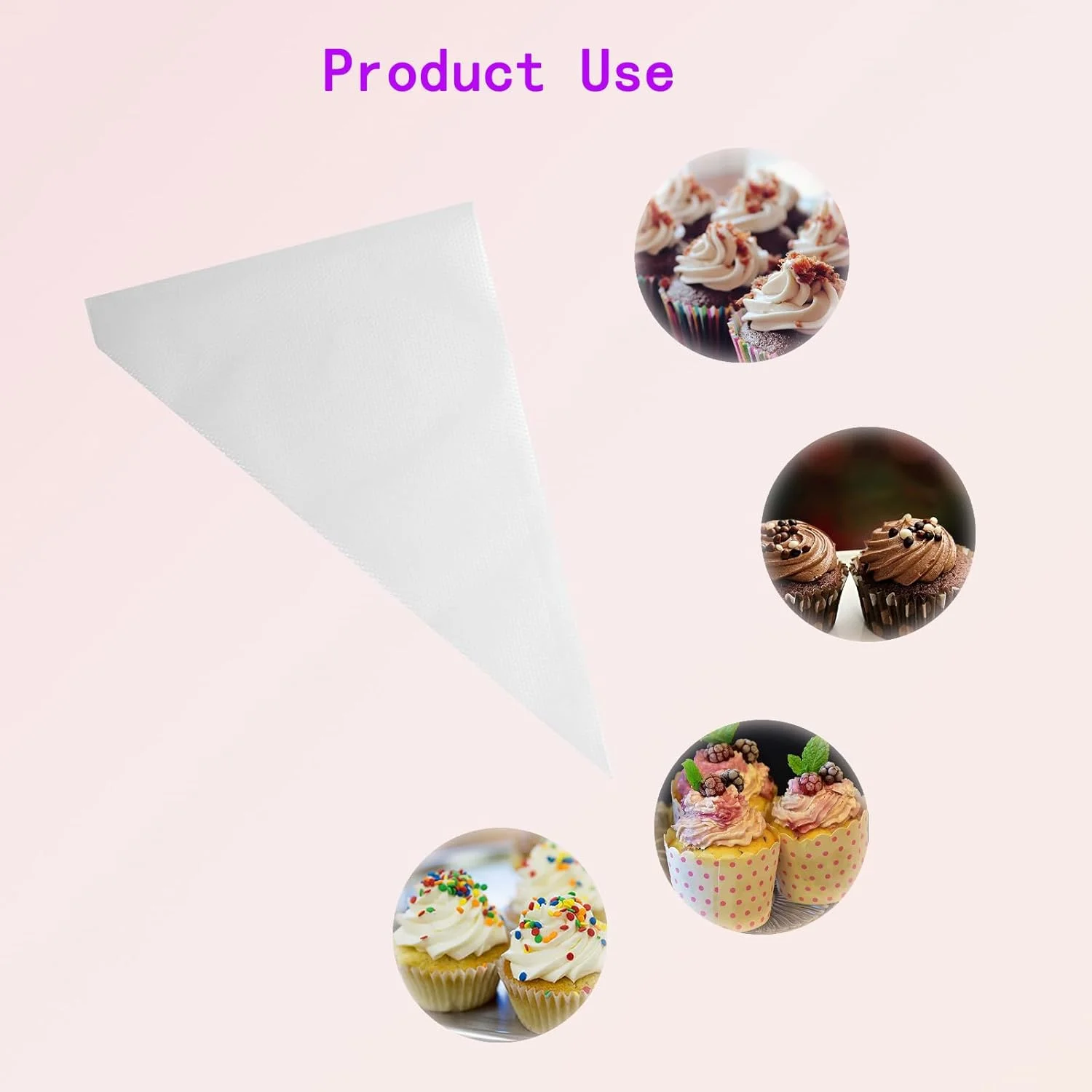 100 عدد کیسه قیف قنادی، کیسه های تزئین کیک 12 اینچی - ضد ترکیدگی، کیسه های شیرینی پزی ضد لغزش برای کیک، خامه، کلوچه | لوازم آشپزخانه و نانوایی 100 عدد کیسه قیف قنادی، کیسه های تزئین کیک 12 اینچی - ضد ترکیدگی، کیسه های شیرینی پزی ضد لغزش برای کیک، خامه، کلوچه | لوازم آشپزخانه و نانوایی