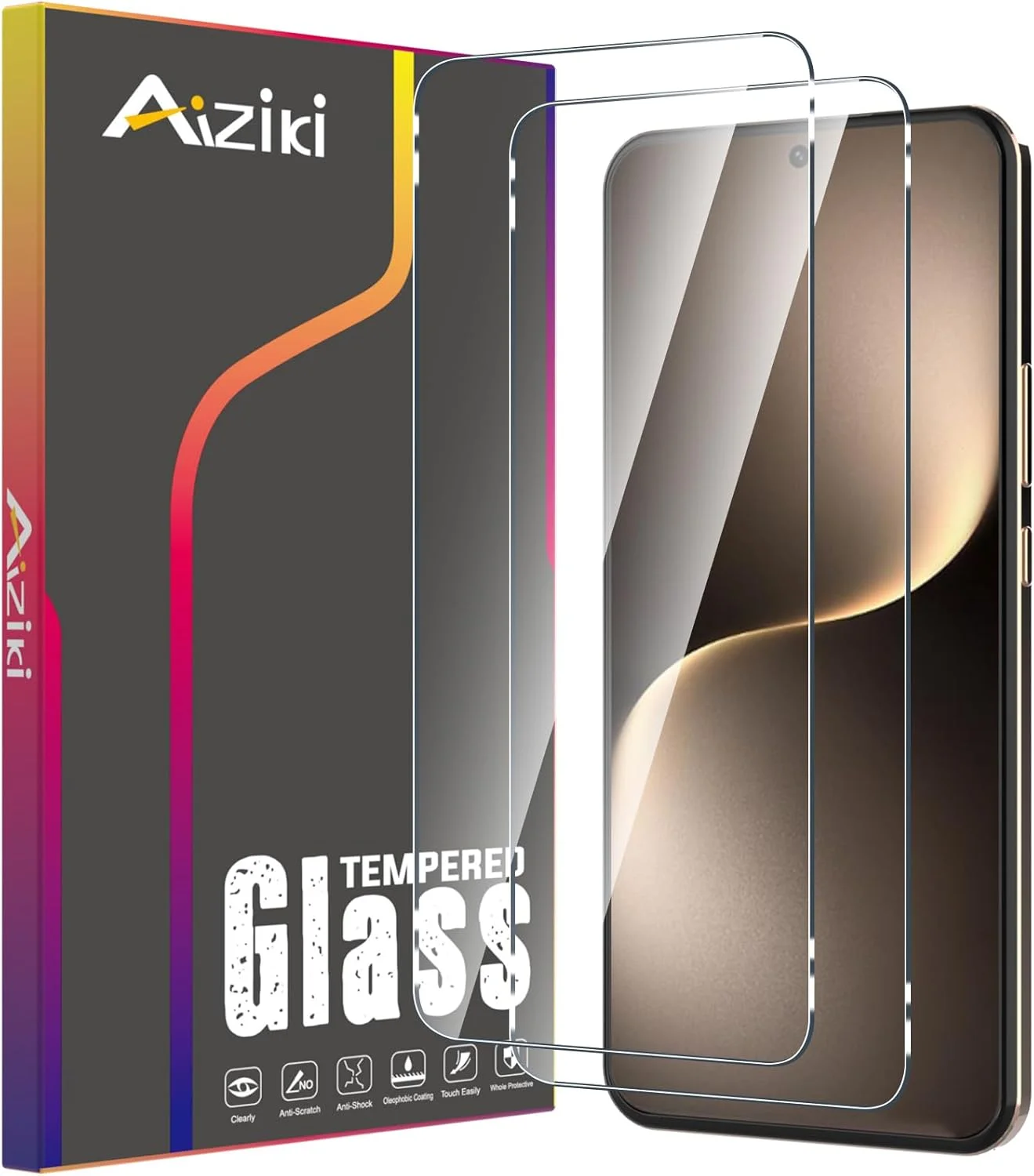 آیزیکی [2 عدد محافظ صفحه نمایش شیشه ای حرارت دیده برای آنر Magic7، شفاف HD، ضد خش، ضد اثر انگشت، پوشش کامل صفحه نمایش با سختی 9H برای آنر Magic7