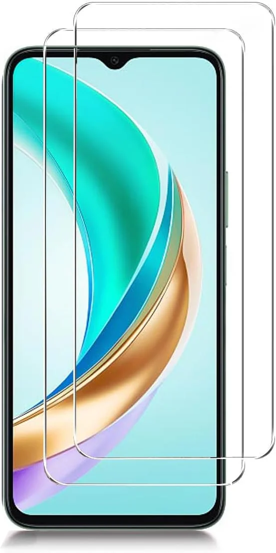 محافظ صفحه نمایش شیشه ای حرارت دیده با کیفیت عالی KP TECHNOLOGY (بسته 2 عددی) Honor X6b، شیشه ضد شکست با شفافیت بالا برای Honor X6b