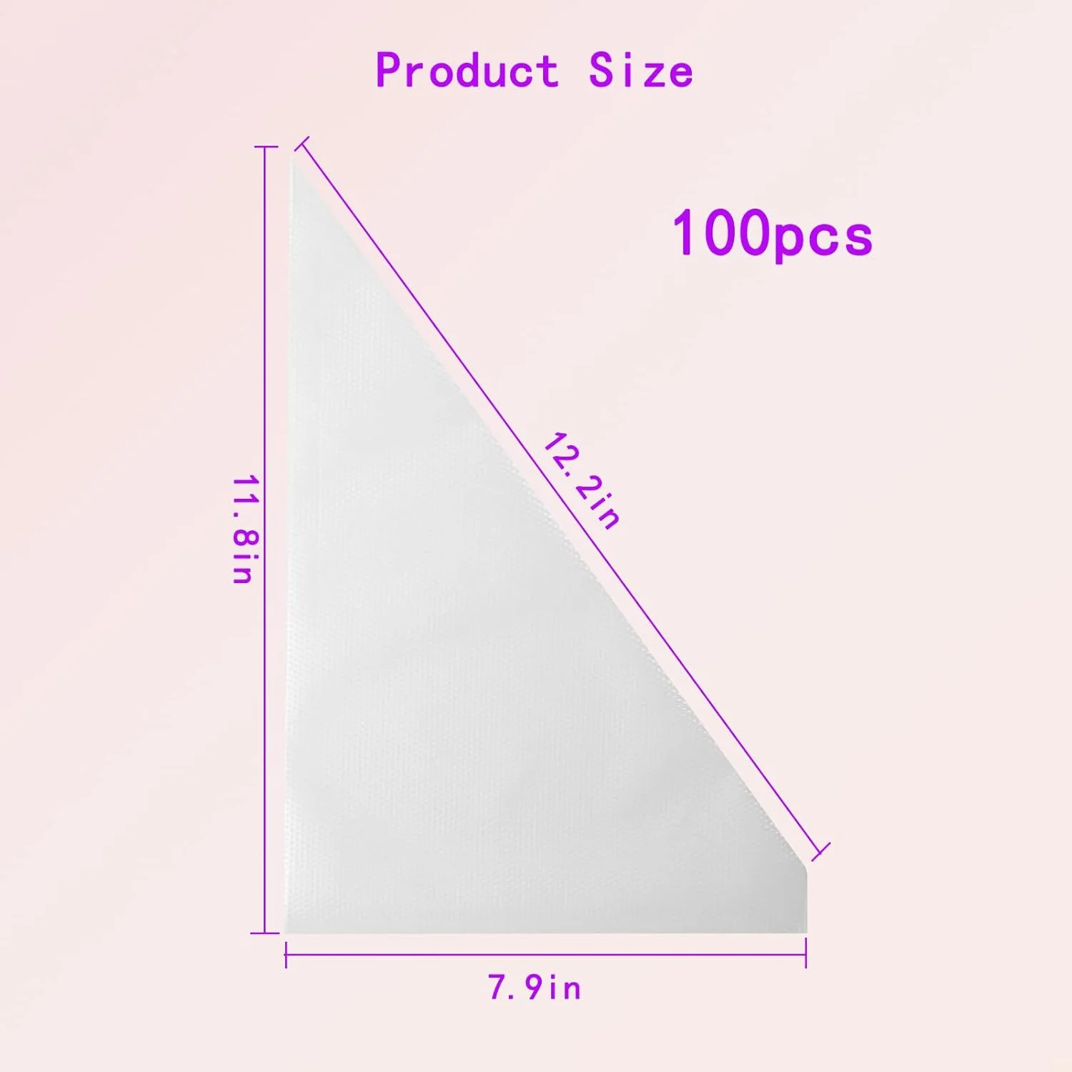 100 عدد کیسه قیف قنادی، کیسه های تزئین کیک 12 اینچی - ضد ترکیدگی، کیسه های شیرینی پزی ضد لغزش برای کیک، خامه، کلوچه | لوازم آشپزخانه و نانوایی 100 عدد کیسه قیف قنادی، کیسه های تزئین کیک 12 اینچی - ضد ترکیدگی، کیسه های شیرینی پزی ضد لغزش برای کیک، خامه، کلوچه | لوازم آشپزخانه و نانوایی
