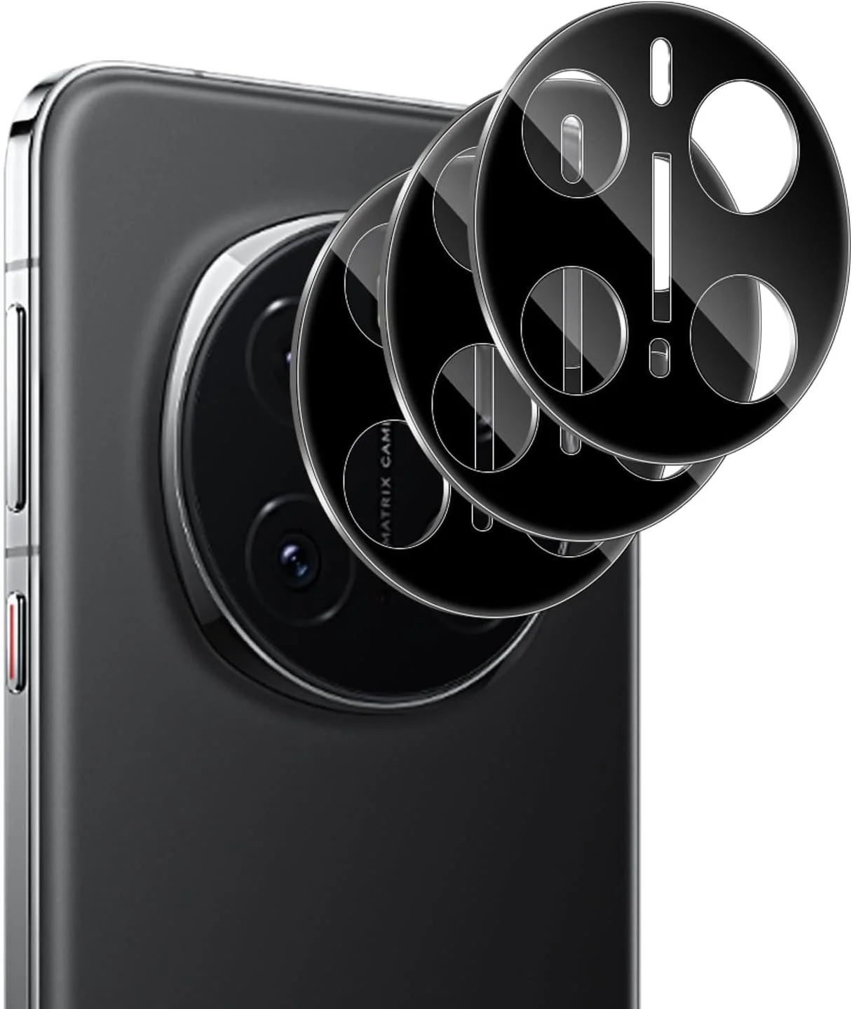 محافظ لنز دوربین Vanrain از جنس شیشه حرارت دیده مناسب برای گوشی Honor Magic 7 Pro، بسته 3 عددی، فیلم محافظ دوربین با سختی 9H، فوق العاده شفاف، شیشه محافظ لنز مقاوم در برابر خراش برای Honor Magic 7 Pro