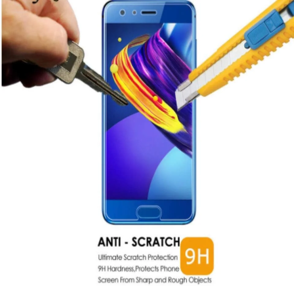 محافظ صفحه نمایش شیشه ای FHNLKFS، 2 عدد، شیشه حرارت دیده برای گوشی هواوی Honor 9، فیلم ضد خش برای گوشی Honor 9