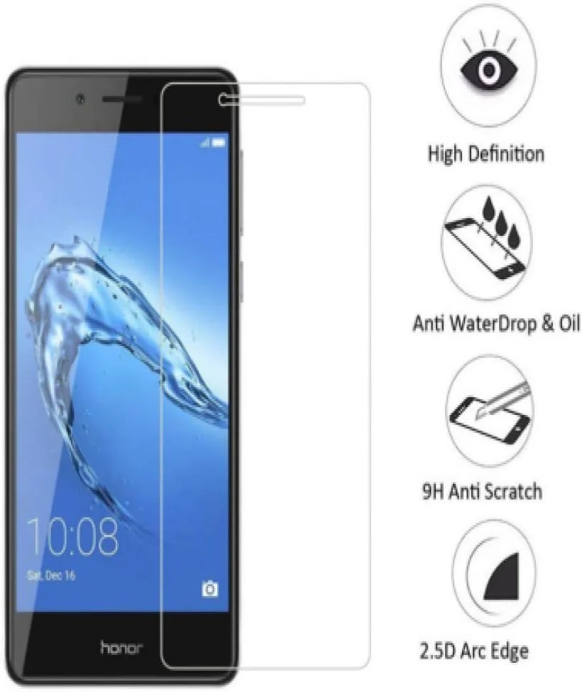 محافظ صفحه نمایش شیشه ای FHNLKFS، مناسب برای شیشه حرارت دیده Huawei Honor Play، فیلم ضد خش شیشه ای گوشی Huawei Honor Play، مناسب برای Honor Play (2 عدد)