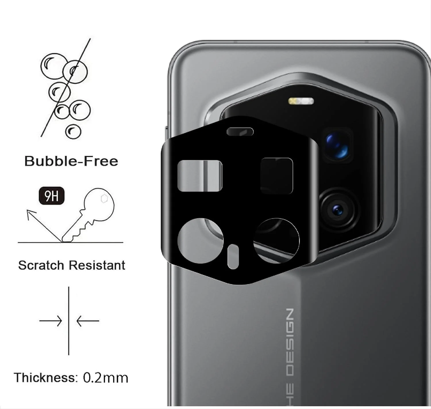 GIOPUEY بسته 2 عددی محافظ دوربین [محافظت کامل] سازگار با Honor Magic 7 RSR، محافظ صفحه نمایش شیشه ای HD [ضد اثر انگشت] محافظ دوربین برای Honor Magic 7 RSR