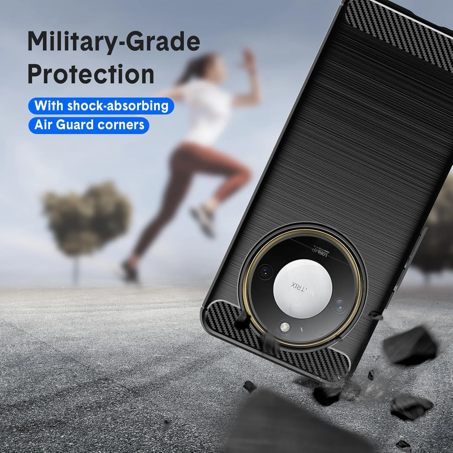 کاور نتبوک برای گوشی Honor X9C Smart 5G، کاور TPU سیلیکونی فیبر کربنی نرم و برس خورده و یک عدد محافظ صفحه نمایش شیشه ای حرارت دیده، ضد خش، ضد لغزش، ضد ضربه کاور Honor X9C Smart کاور نتبوک برای گوشی Honor X9C Smart 5G، کاور TPU سیلیکونی فیبر کربنی نرم و برس خورده و یک عدد محافظ صفحه نمایش شیشه ای حرارت دیده، ضد خش، ضد لغزش، ضد ضربه کاور Honor X9C Smart