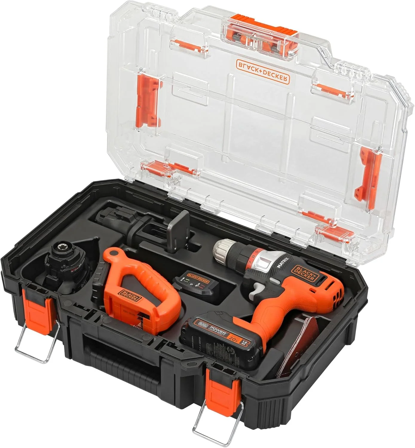 کیت ترکیبی 4 ابزار بی سیم 20 ولت ماتریکس بلک اند دکر به همراه کیف نگهداری (BDCDMT1204KITC1)