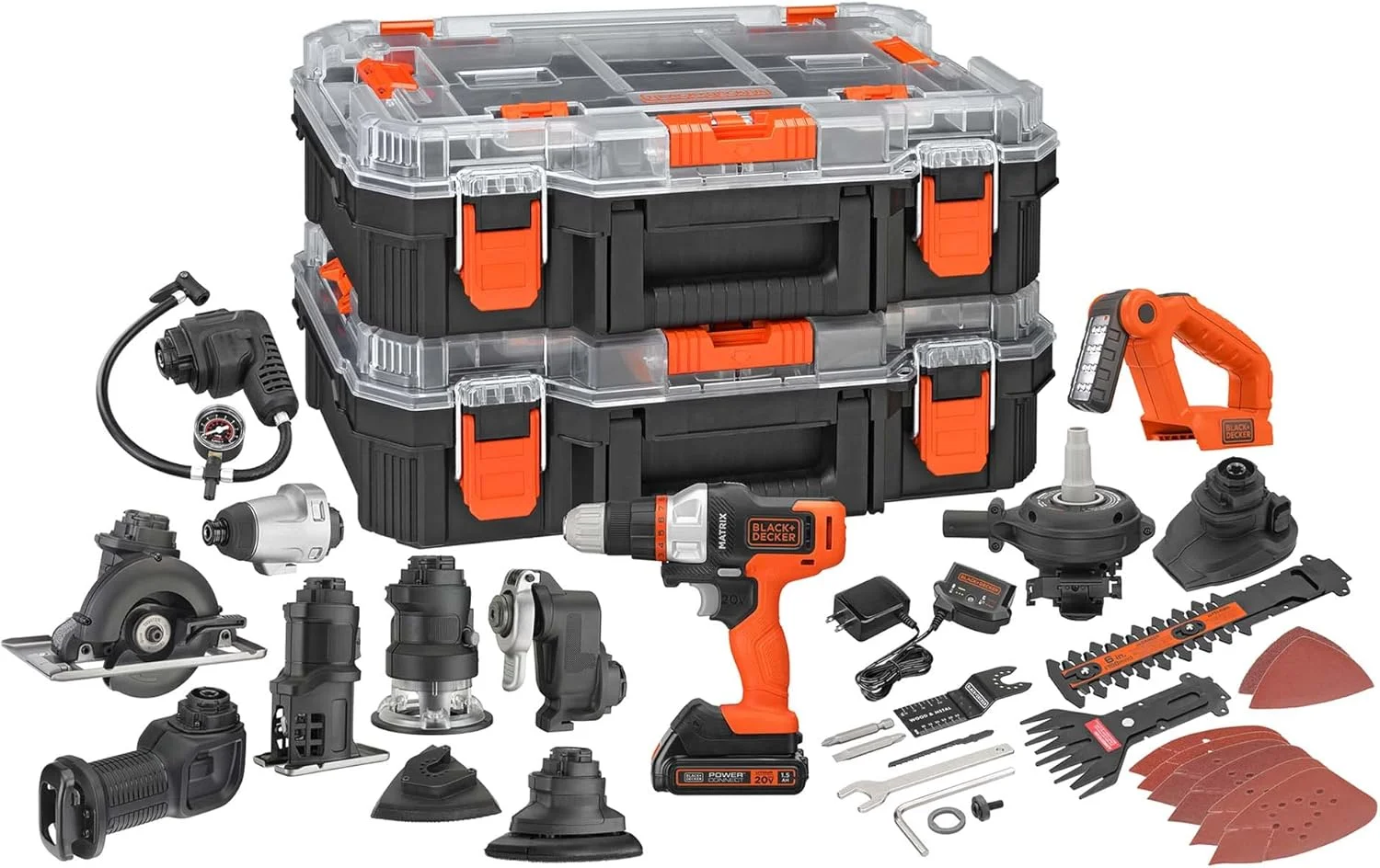 MATRIX™ 20V MAX* Power Tool Kit, Includes Cordless Drill, 12 Attachments and Storage Case