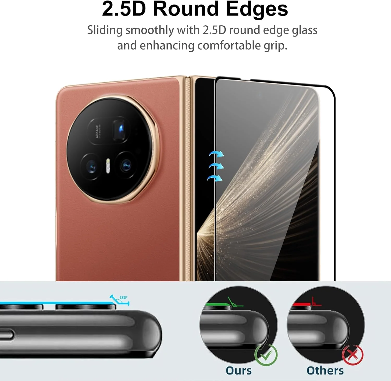 محافظ صفحه نمایش شیشه ای حرارت دیده Effcotuo برای گوشی آنر Magic V5، 2 عدد محافظ لنز دوربین پشتی، ضد خش، بدون حباب هوا - شیشه فوق العاده شفاف 9H محافظ صفحه نمایش شیشه ای حرارت دیده Effcotuo برای گوشی آنر Magic V5، 2 عدد محافظ لنز دوربین پشتی، ضد خش، بدون حباب هوا - شیشه فوق العاده شفاف 9H