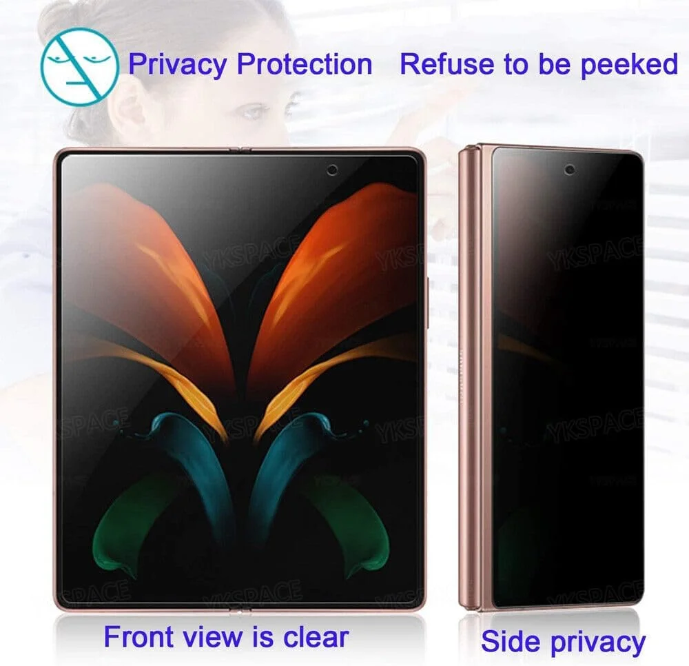 محافظ صفحه نمایش هیدروژل نرم حریم خصوصی Gruattreay سازگار با گوشی Honor Magic V3 Purse، ضد جاسوسی، محافظ صفحه نمایش داخلی و خارجی برای Magic V3