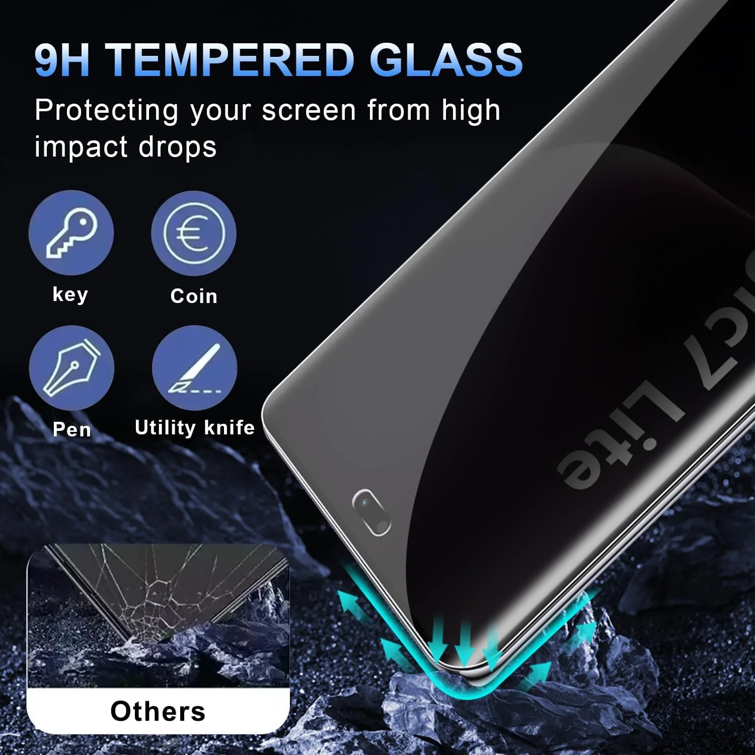 محافظ صفحه نمایش حریم خصوصی هولیلو مناسب برای گوشی آنر Magic7 Lite 5G، بسته 2 عددی، شیشه حرارت دیده، محافظ صفحه نمایش ضد جاسوسی، لبه مشکی محافظ صفحه نمایش حریم خصوصی هولیلو مناسب برای گوشی آنر Magic7 Lite 5G، بسته 2 عددی، شیشه حرارت دیده، محافظ صفحه نمایش ضد جاسوسی، لبه مشکی