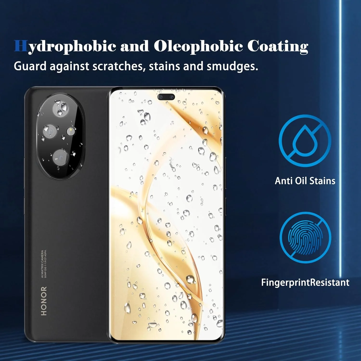 محافظ صفحه نمایش HeeYeal + محافظ لنز دوربین سازگار با Honor 200 Pro، [2+2 عدد] سختی 9H، HD، شیشه حرارت دیده ضد خش، شیشه حرارت دیده برای Honor 200 Pro