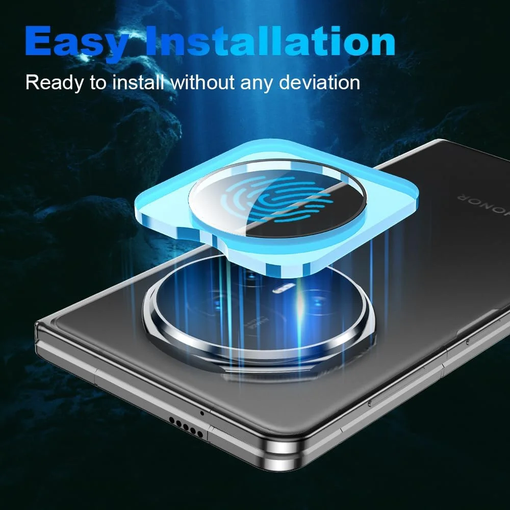 محافظ صفحه نمایش Lemxiee برای گوشی Honor Magic V5 شیشه حرارت دیده [2+1 تکه] محافظت از دوربین + محافظ صفحه نمایش با سختی HD 9H