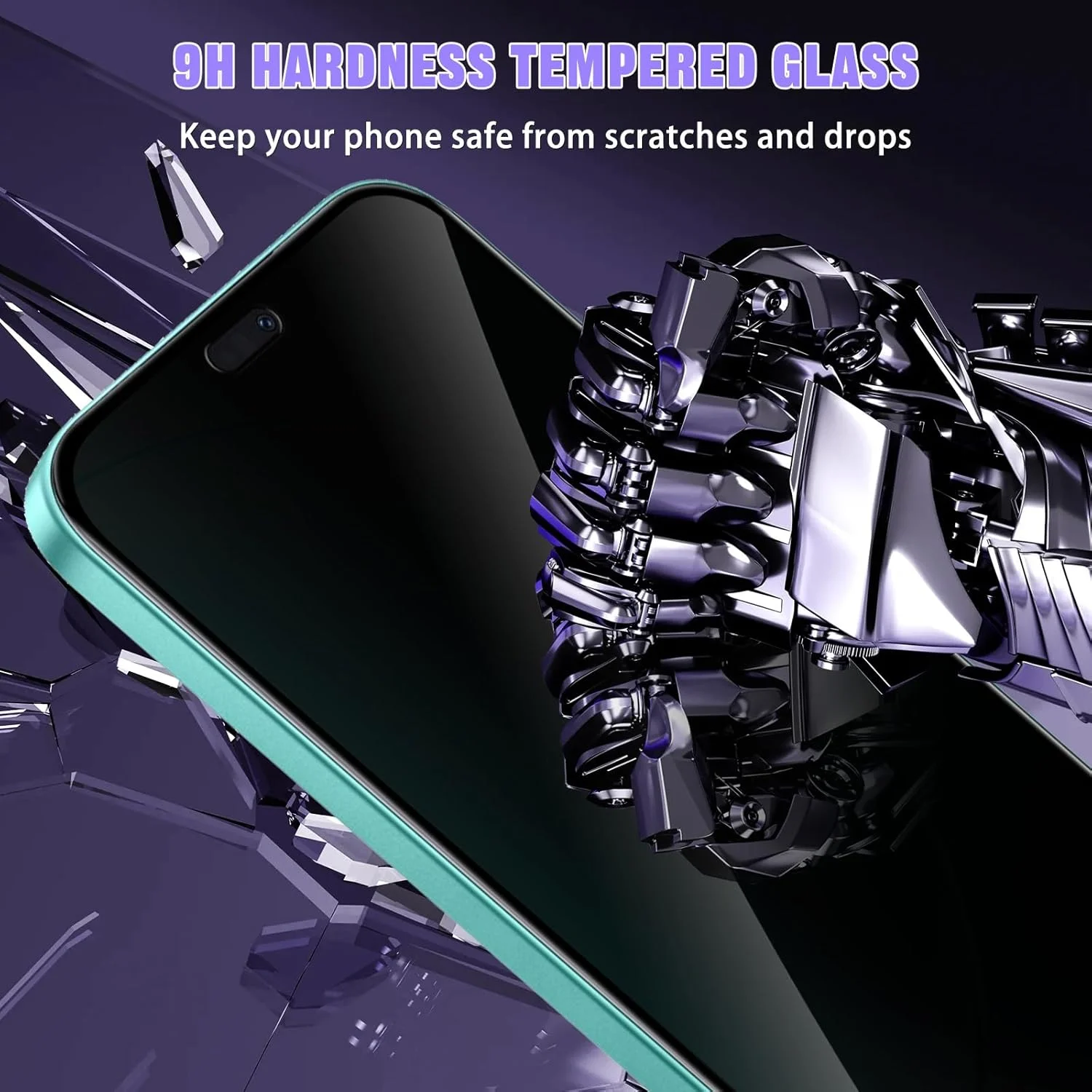 محافظ صفحه نمایش حریم خصوصی HinZann برای گوشی هوشمند Honor 400 Lite 5G، [بسته 2+2] شیشه حرارت دیده ضد جاسوسی + محافظ دوربین، سختی 9H، محافظ صفحه نمایش حریم خصوصی برای Honor 400 Lite 5G
