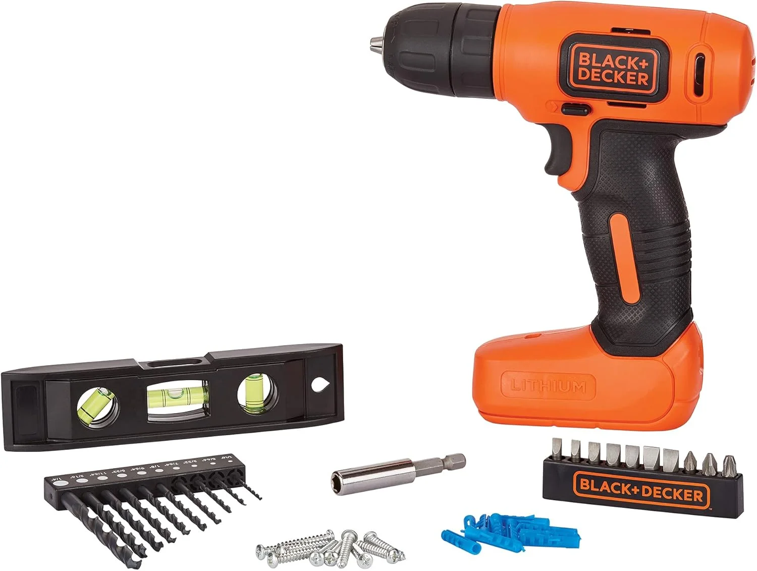 Black & Decker 8V MAX* Cordless Drill + 43 pc. Home Decor Project Kit (BDCD8HDPK)