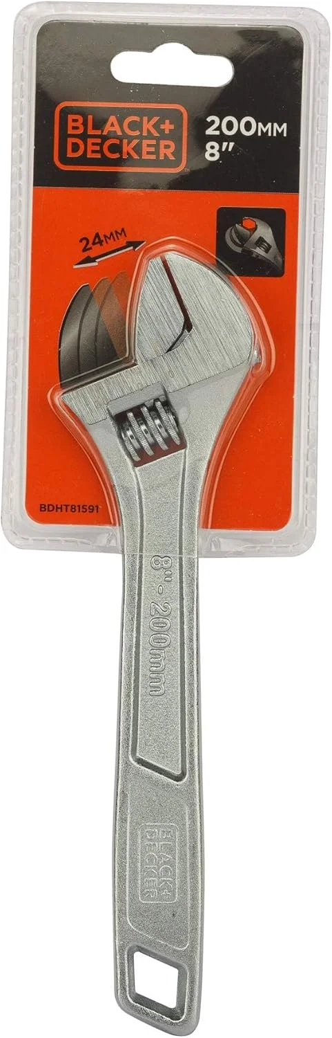 آچار فرانسه 200 میلی متری قابل تنظیم بلک اند دکر - BDHT81591 آچار فرانسه 200 میلی متری قابل تنظیم بلک اند دکر - BDHT81591