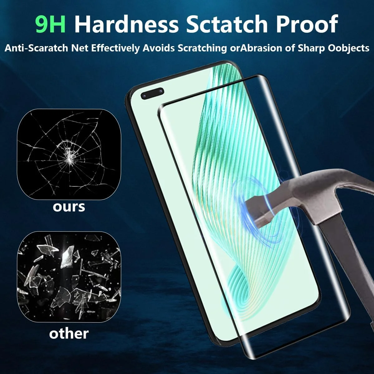 محافظ صفحه نمایش Yieehhow [2+2 عدد] شیشه ای برای گوشی Honor Magic 5 Pro، شیشه محافظ با سختی 9H و محافظ دوربین شیشه ای، محافظ صفحه نمایش HD / فیلم شیشه ای بدون حباب