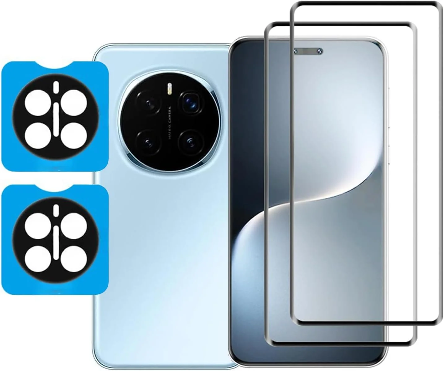 محافظ صفحه نمایش [بسته 2+2 عددی] Moninsta سازگار با گوشی Honor Magic 7 Pro 5G به همراه محافظ لنز، سختی 9H ضد خش، پشتیبانی از باز کردن قفل با اثر انگشت