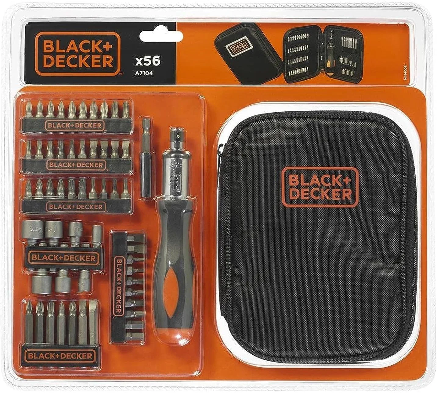 BLACK+DECKER 56 Pieces Ratchet Scewdriver Set, A7104-Xj,