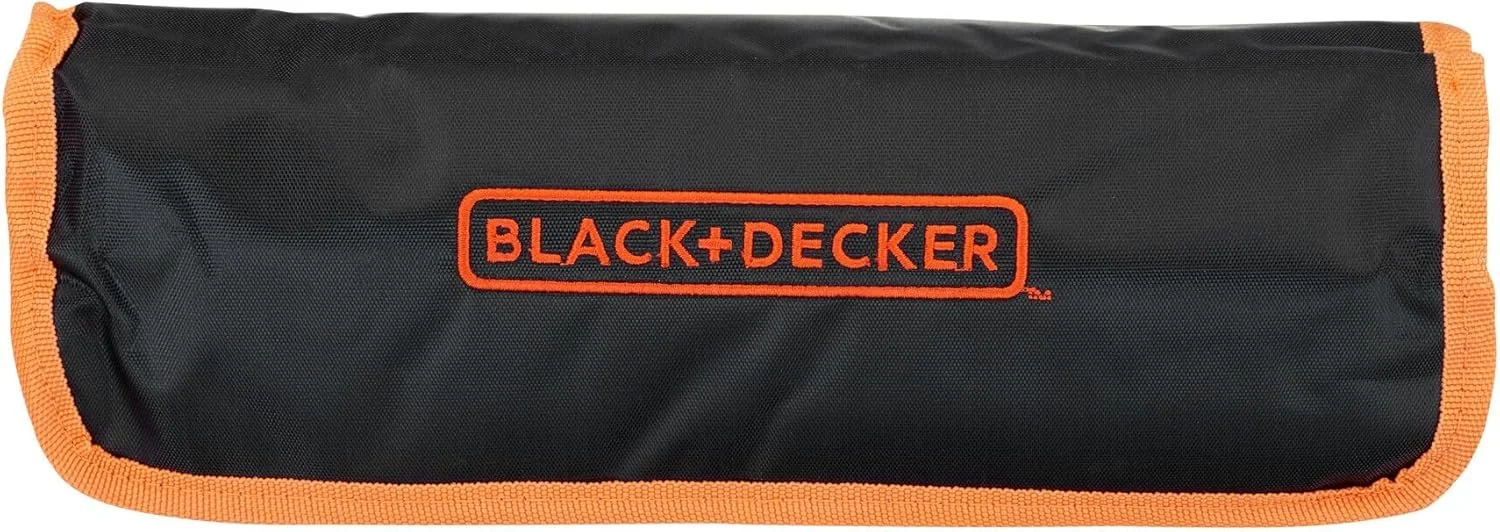 Black & Decker 77 Pieces Automotive Roll-up Kit with Socket Wrenches & Screwdriver Bitsets A7063-XJ