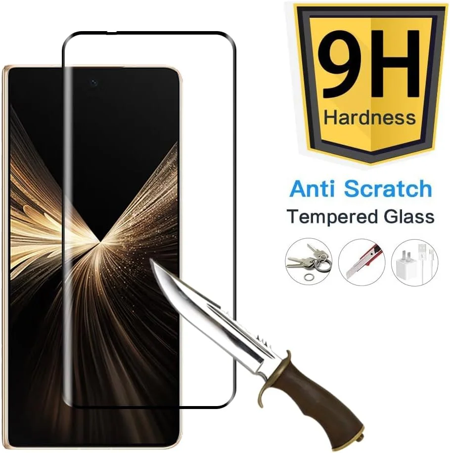 محافظ صفحه نمایش شیشه ای حرارت دیده Afikyutu برای Honor Magic V5، شامل 2 عدد محافظ صفحه نمایش سه بعدی و 2 عدد محافظ لنز دوربین عقب، سختی 9H، بدون حباب، ضد خش، نصب آسان محافظ صفحه نمایش شیشه ای حرارت دیده Afikyutu برای Honor Magic V5، شامل 2 عدد محافظ صفحه نمایش سه بعدی و 2 عدد محافظ لنز دوربین عقب، سختی 9H، بدون حباب، ضد خش، نصب آسان