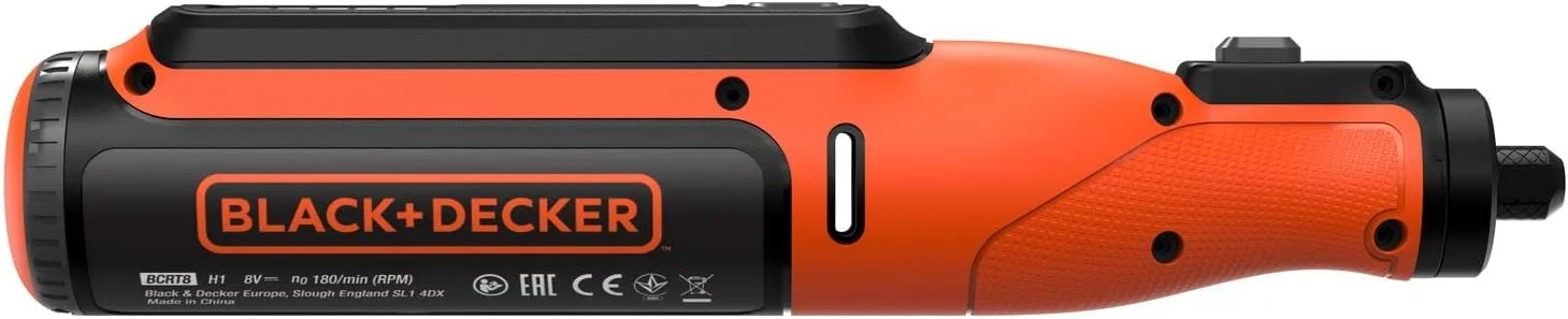 ابزار چرخشی شارژی 8 ولت بلک اند دکر + 53 عدد لوازم جانبی + جعبه ابزار مدل BCRT8IK-XJ