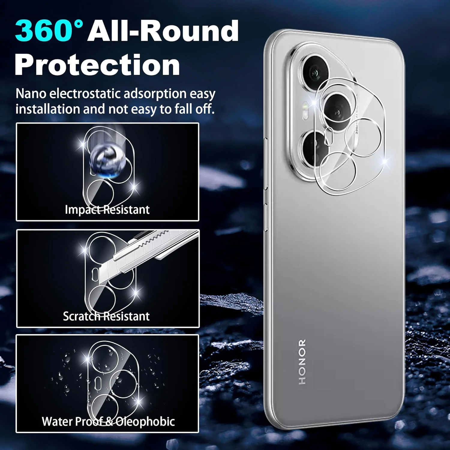 محافظ صفحه نمایش FDHYFGDY برای گوشی Honor 400 Pro، شیشه حرارت دیده، محافظت از دوربین (2+2) و فیلم محافظ شیشه ای، سختی 9H، ضد خش محافظ صفحه نمایش FDHYFGDY برای گوشی Honor 400 Pro، شیشه حرارت دیده، محافظت از دوربین (2+2) و فیلم محافظ شیشه ای، سختی 9H، ضد خش