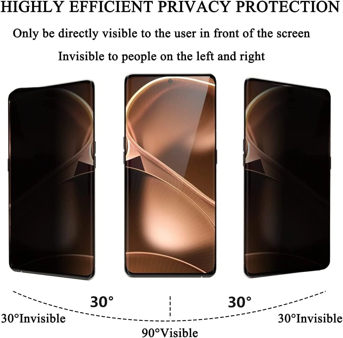 محافظ صفحه نمایش حریم خصوصی Fiokxie [بسته 2 عددی] برای HONOR X9b - محافظ صفحه نمایش حریم خصوصی تمام صفحه، فیلم شیشه ای سخت شده سه بعدی، محافظ ضد خش با پوشش کامل و سختی 9H