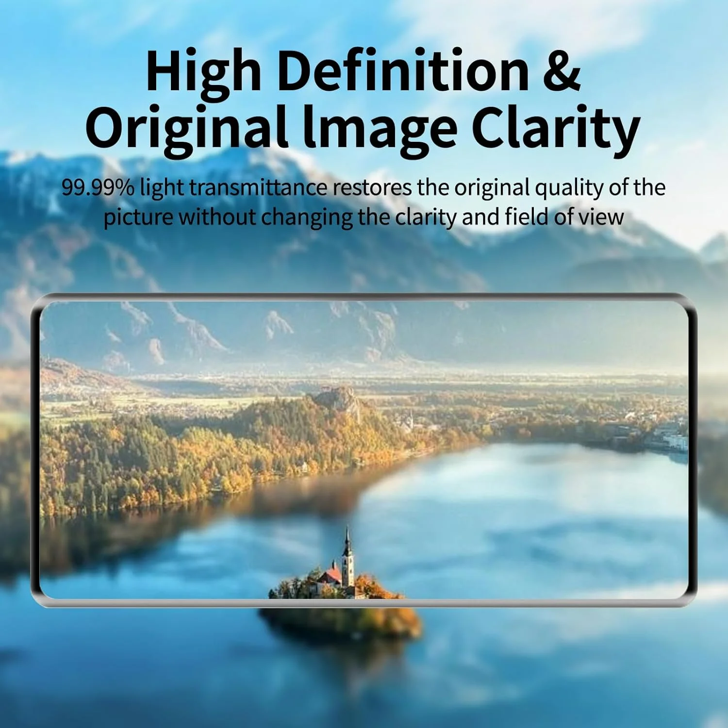 محافظ صفحه نمایش شیشه ای حرارت دیده سازگار با HONOR Magic 7 Pro 5G به همراه محافظ لنز، سختی 9H ضد خش، نصب آسان [6.8 اینچ]