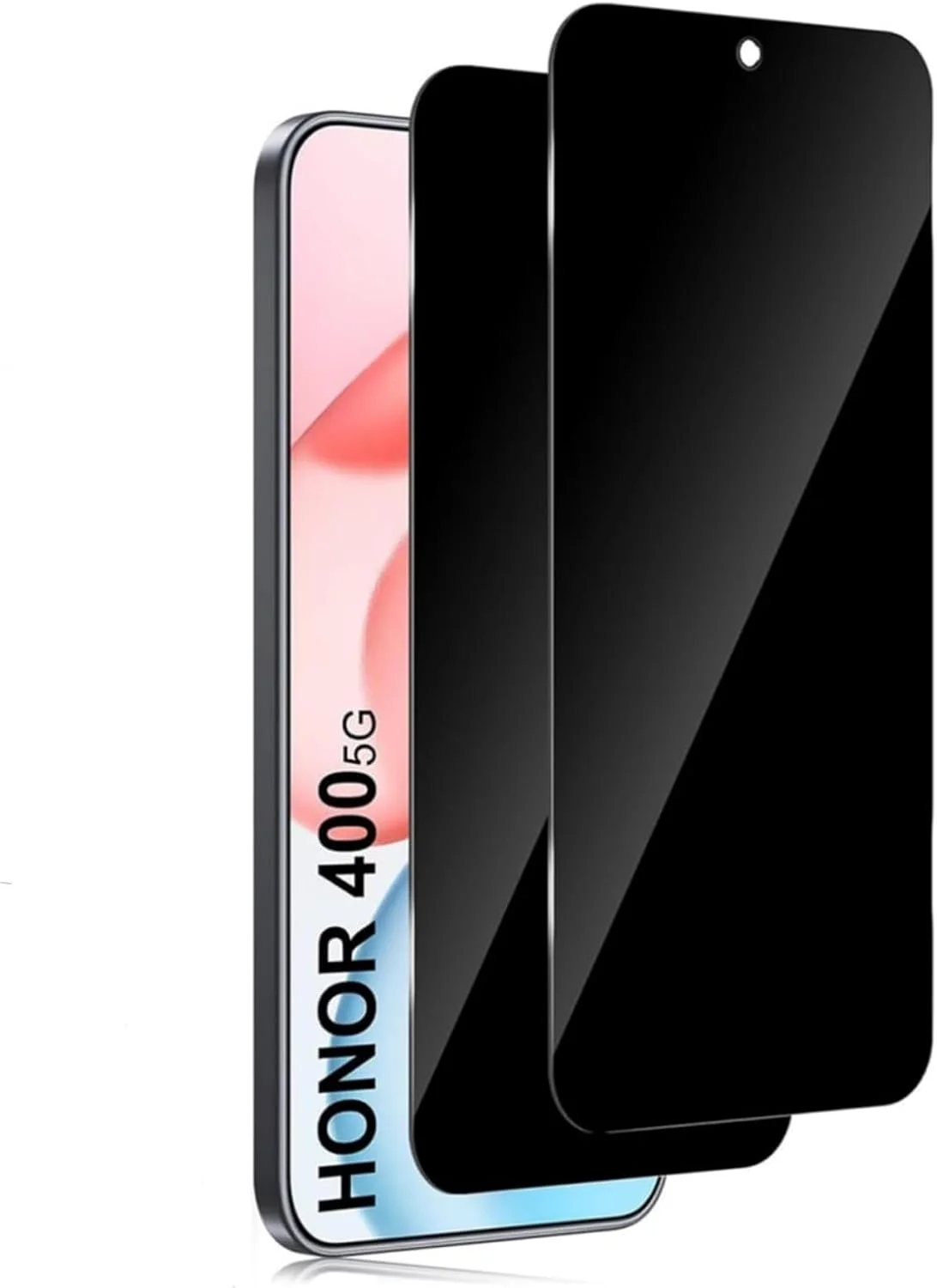 محافظ صفحه نمایش شیشه ای حریم خصوصی کیوکسیوزنی سازگار با Honor 400 5G [بسته 2 عددی]، [سختی 9H]، [پوشش کامل]، [ضد اثر انگشت]