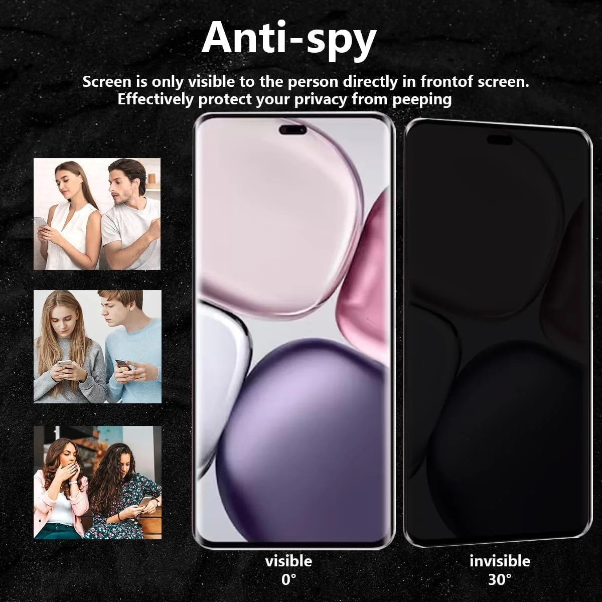 Privacy Screen protector compatible with Honor X9C Anti-Glare Privacy Screen Protector Tempered Glass [3D Touch][Case Friendly] Bubble Free Screen For Honor X9c 2024