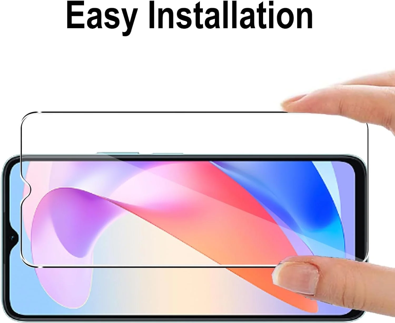 محافظ صفحه نمایش شیشه ای حرارت دیده [بسته 3 عددی] مناسب برای گوشی های آنر X6A 4G / آنر X5 Plus 4G، سختی 9H، وضوح بالا، ضد خش، بدون حباب و ضد اثر انگشت