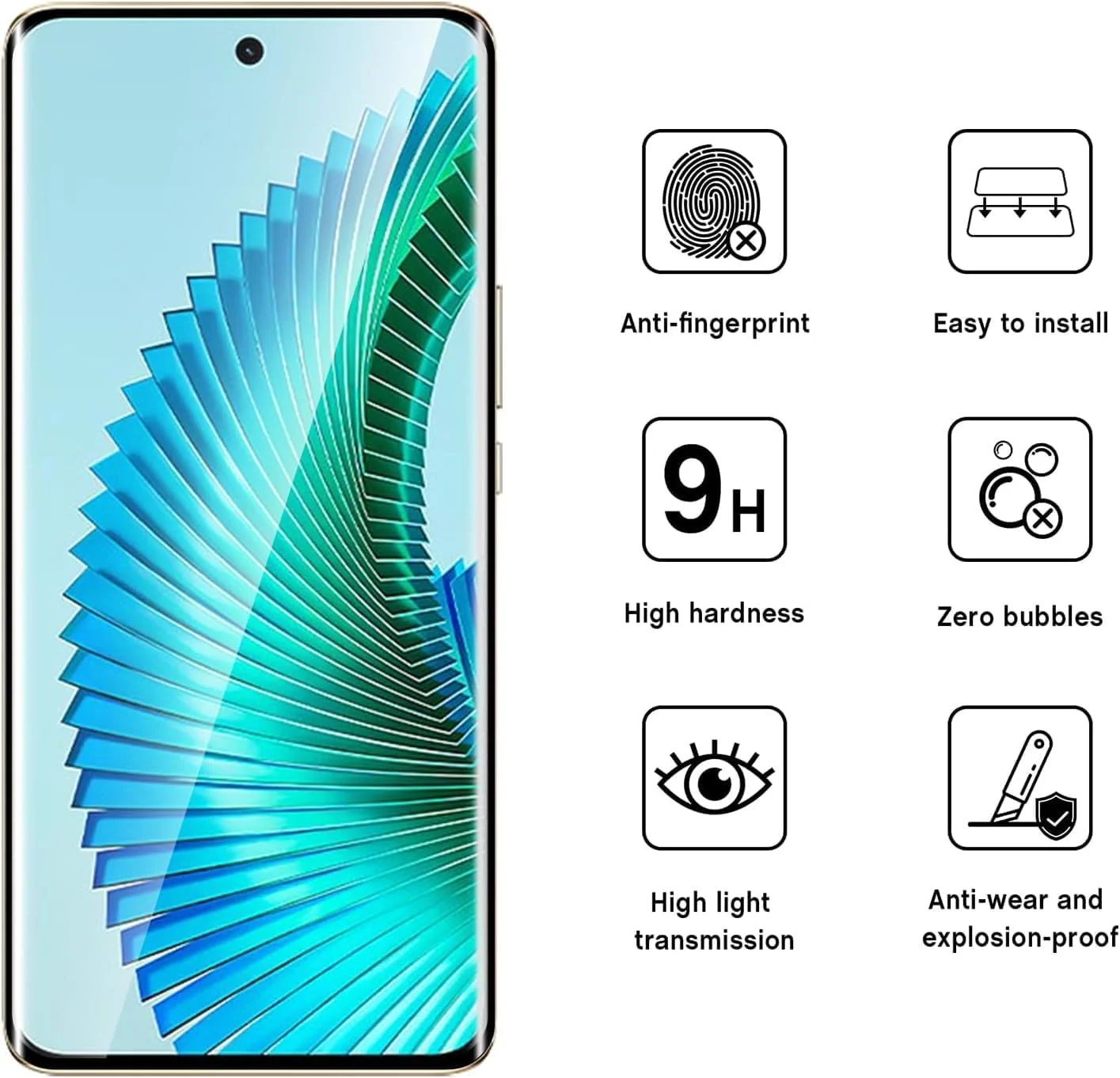 محافظ صفحه نمایش شیشه ای Kejuthrv سازگار با گوشی آنر مجیک 6 لایت 5G (بسته 2 عددی) 6.78 اینچی به همراه محافظ لنز دوربین محافظ صفحه نمایش شیشه ای Kejuthrv سازگار با گوشی آنر مجیک 6 لایت 5G (بسته 2 عددی) 6.78 اینچی به همراه محافظ لنز دوربین