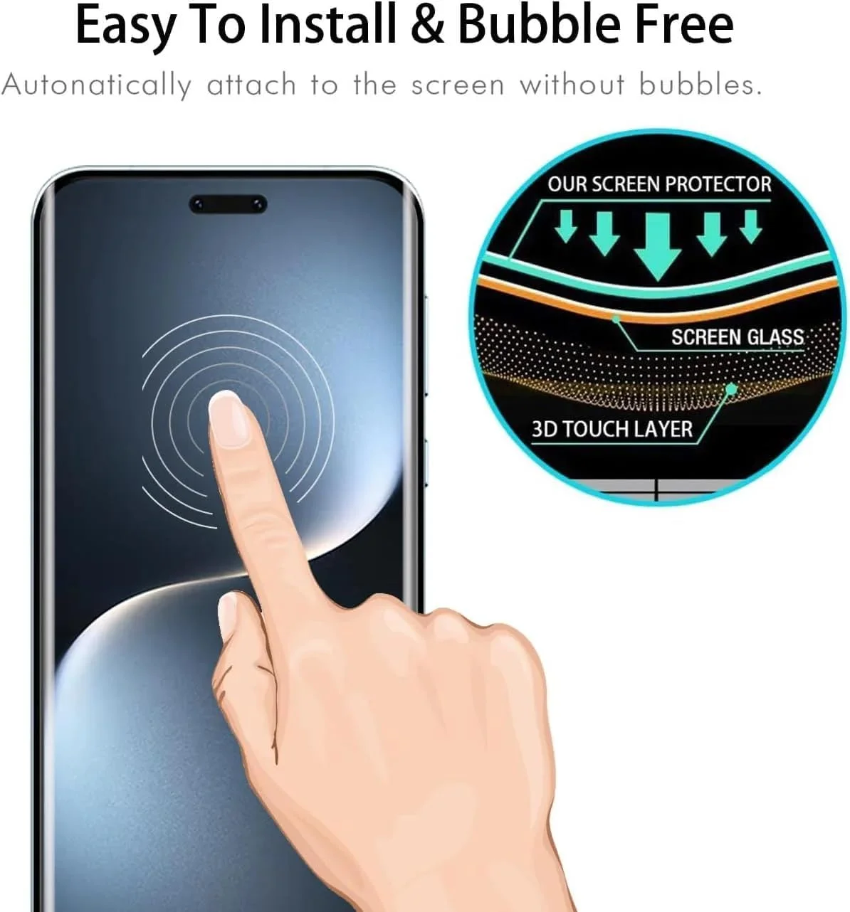 محافظ صفحه نمایش Honor Magic7 Pro، شیشه حرارت دیده Honor Magic 7 Pro [چسب کامل] [پوشش کامل] [بدون حباب] محافظ صفحه نمایش شفاف HD با واکنش دهی بالا برای Honor Magic7 pro (مشکی 5D)