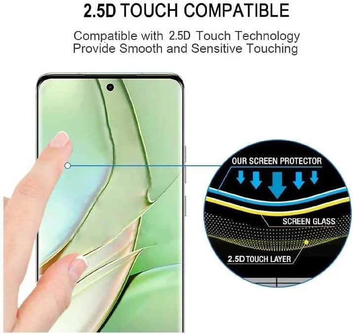 محافظ صفحه نمایش شیشه ای تمپرد پورتال AE Y95 / Vi V15 S1 Y50 Y51S Honor V30 V30Pro 9X 9X Pro/Rm Note9 5G Note 9T/Hw Nova6 ضد خش و ضد ضربه [5D] سختی بالا