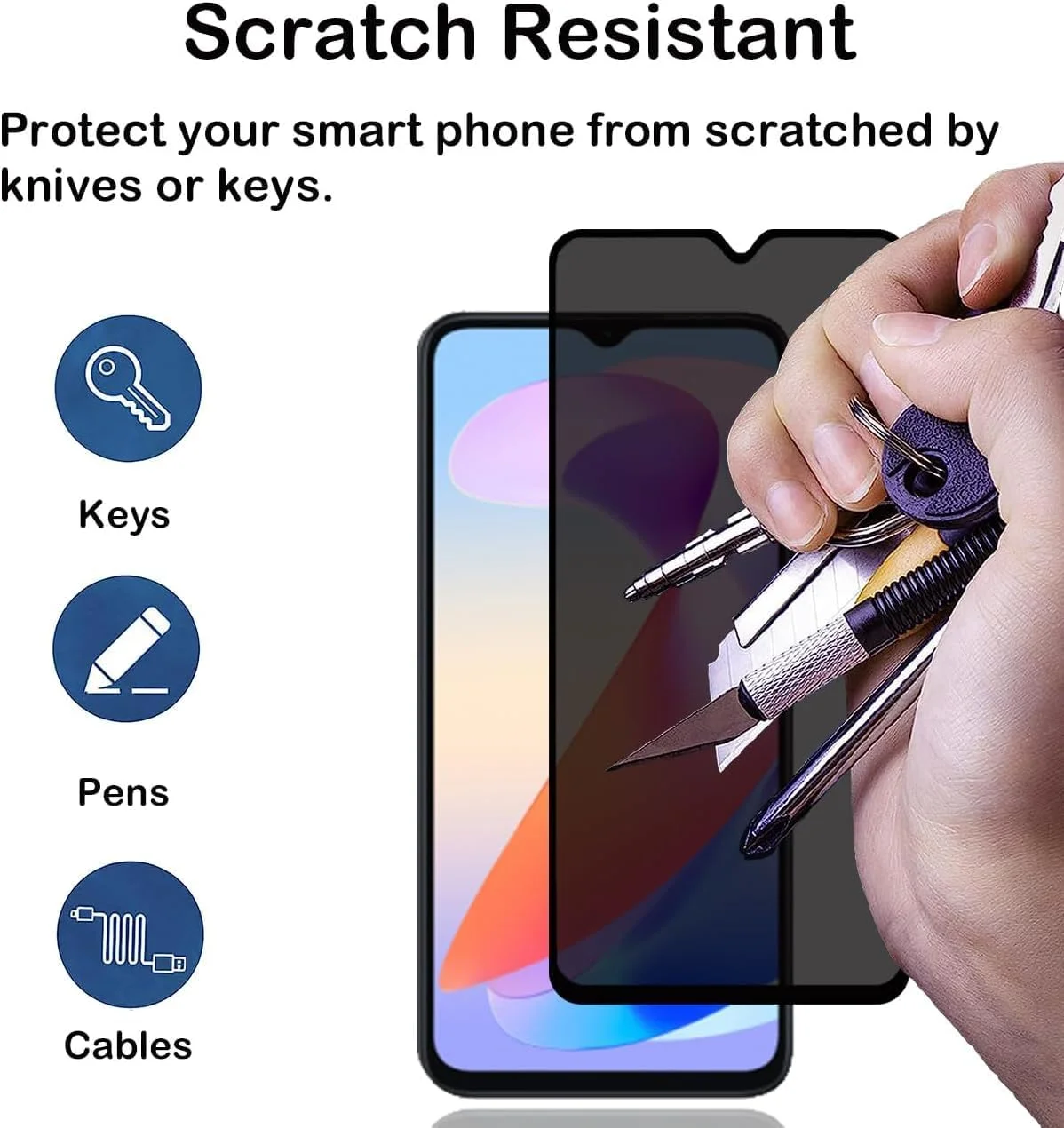 محافظ صفحه حریم خصوصی برای Honor X6a 2023، شیشه حرارت دیده حریم خصوصی، فیلم محافظ صفحه حریم خصوصی، [سازگار با قاب] [سختی 9H] [ضد خش] فیلم شیشه حرارت دیده ضد جاسوسی برای Honor X6a