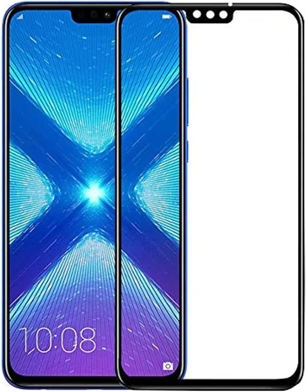 Ozone Huawei Honor 8X Tempered Glass Screen Protector Shock Proof HD Glass Protector - Black