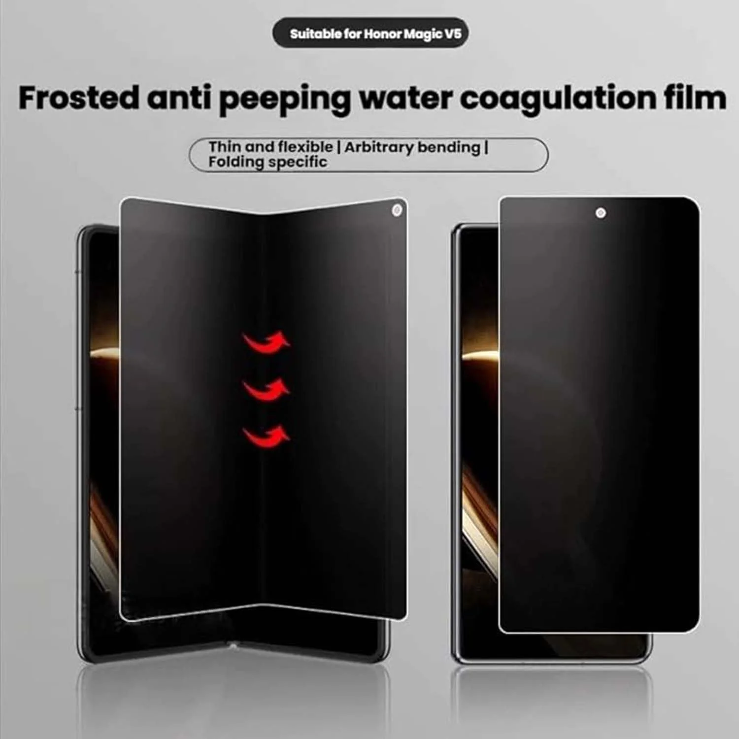 محافظ صفحه نمایش حریم خصوصی گوشی آنر مجیک V5 لوکیون (2 عددی) (صفحه نمایش داخلی + صفحه نمایش جلویی) فیلم هیدروژل نرم بدون حباب (ضد دید) محافظ صفحه نمایش حریم خصوصی گوشی آنر مجیک V5 لوکیون (2 عددی) (صفحه نمایش داخلی + صفحه نمایش جلویی) فیلم هیدروژل نرم بدون حباب (ضد دید)