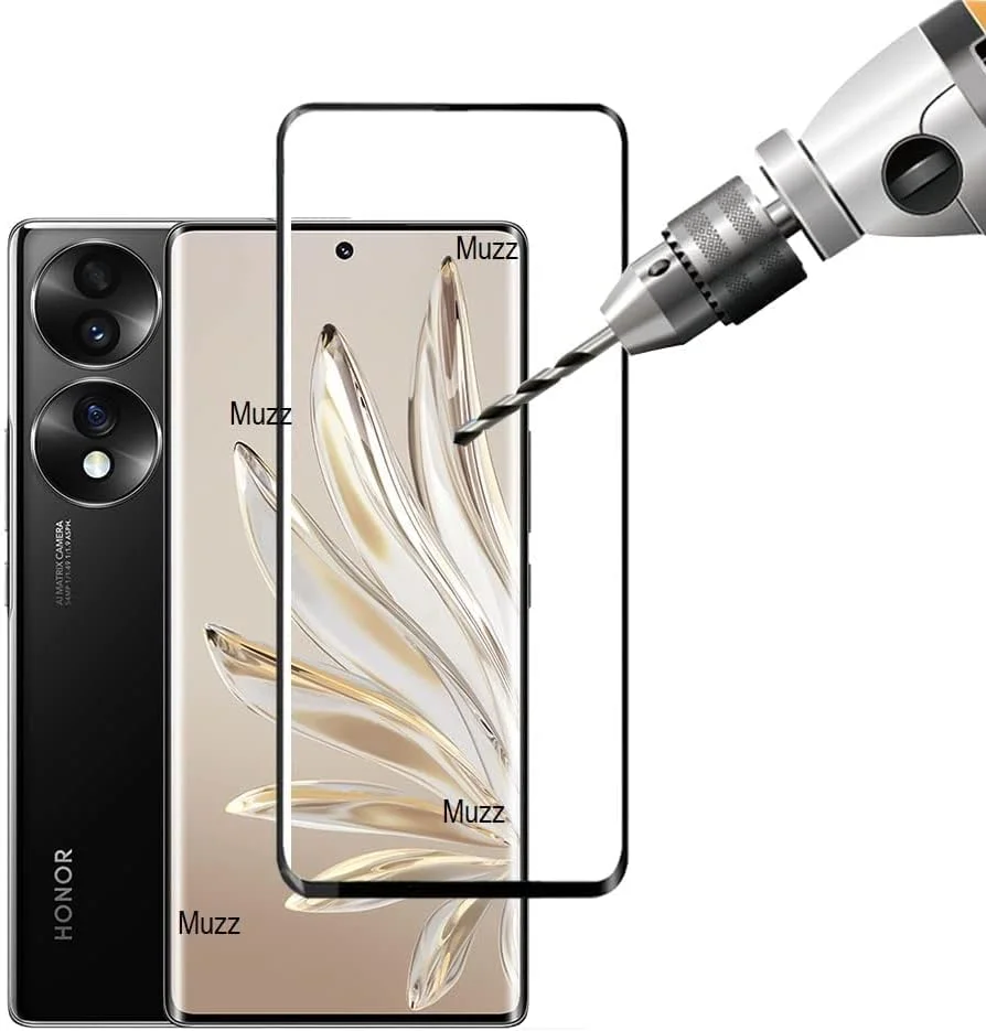 محافظ صفحه نمایش شیشه ای حرارت دیده شفاف و ضد خش Muzz مناسب برای گوشی Honor 70 - مشکی محافظ صفحه نمایش شیشه ای حرارت دیده شفاف و ضد خش Muzz مناسب برای گوشی Honor 70 - مشکی