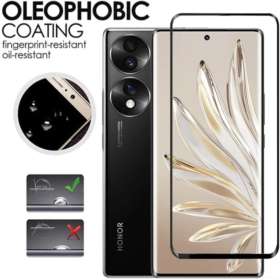 محافظ صفحه نمایش شیشه ای حرارت دیده شفاف و ضد خش Muzz مناسب برای گوشی Honor 70 - مشکی محافظ صفحه نمایش شیشه ای حرارت دیده شفاف و ضد خش Muzz مناسب برای گوشی Honor 70 - مشکی