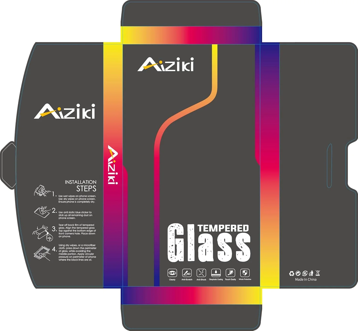 محافظ صفحه نمایش شیشه ای Aiziki برای گوشی آنر مجیک V2، فیلم شیشه ای حرارت دیده، محافظت در برابر ضربه، ضد خرد شدن، ضد خش، شفاف HD، بدون حباب، [2 عدد] محافظ صفحه نمایش آنر مجیک V2