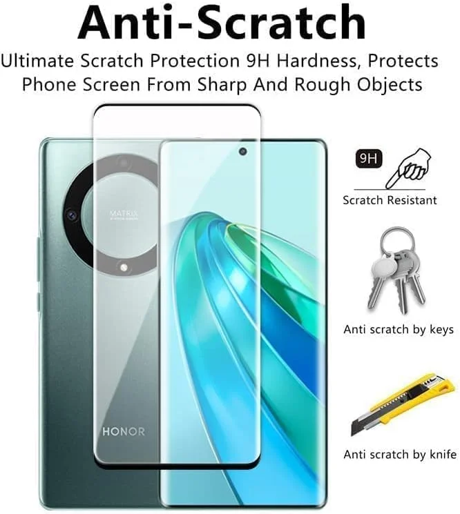 محافظ صفحه نمایش شیشه ای حرارت دیده، چسب کامل، پوشش لبه به لبه، شفاف HD و ضد خش برای گوشی آنر X9A مشکی (مشکی 5D) محافظ صفحه نمایش شیشه ای حرارت دیده، چسب کامل، پوشش لبه به لبه، شفاف HD و ضد خش برای گوشی آنر X9A مشکی (مشکی 5D)