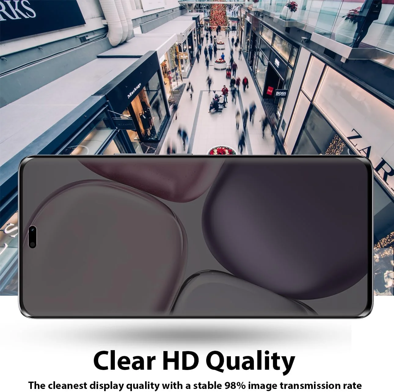 محافظ صفحه نمایش Al-HuTrusHi سازگار با Honor X9c، محافظ صفحه نمایش حریم خصوصی HD، فیلم انعطاف پذیر ضد جاسوسی TPU [پوشش کامل] برای Honor X9c - سرامیکی