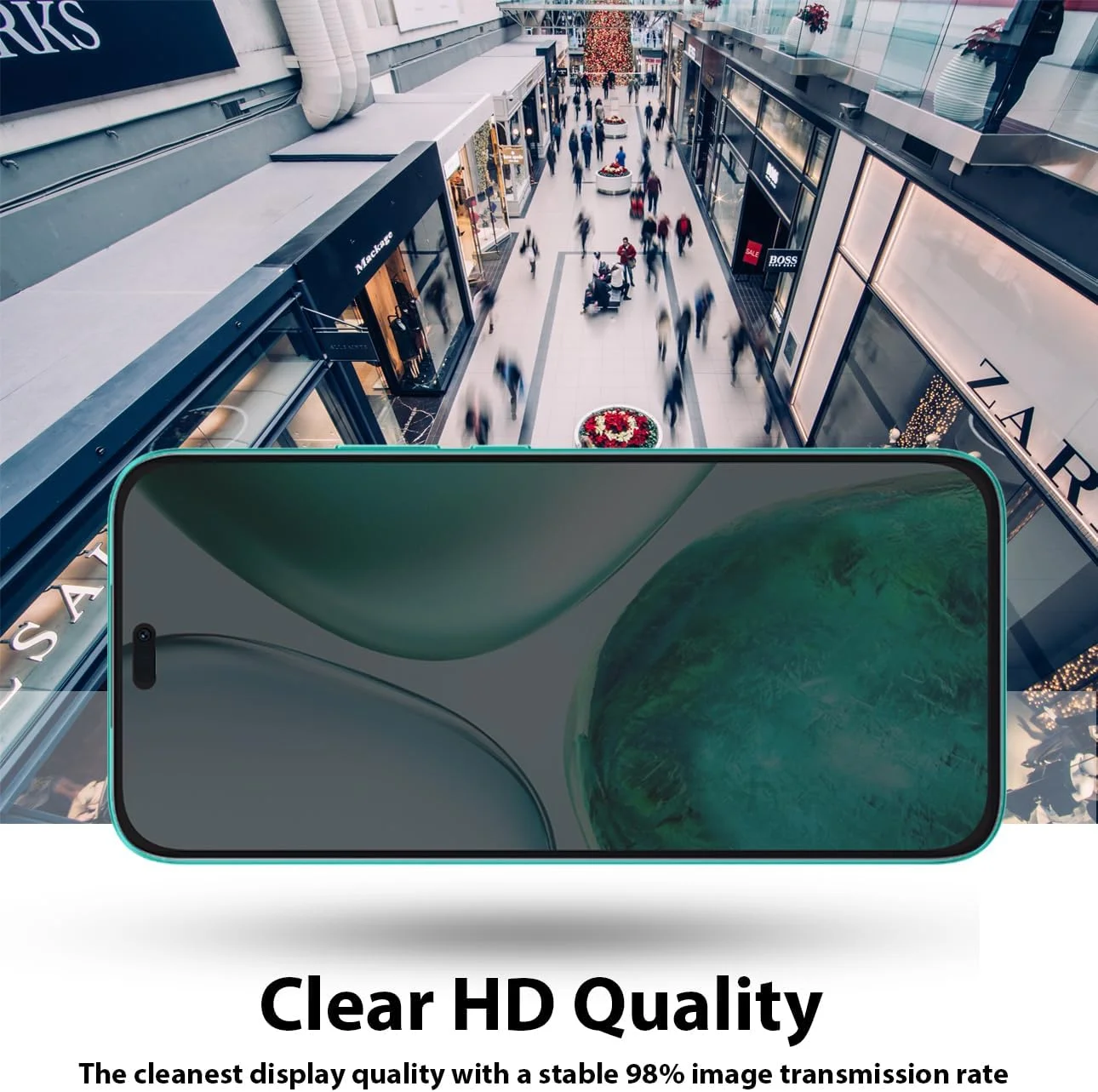 محافظ صفحه نمایش Al-HuTrusHi سازگار با Honor X8c، محافظ صفحه نمایش حریم خصوصی HD، فیلم انعطاف پذیر ضد جاسوسی TPU [پوشش کامل] برای Honor X8c - سرامیکی