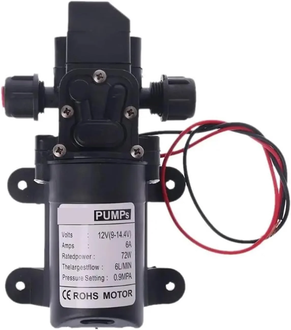 پمپ دیافراگمی، برای DC 12V 130PSI 6L/Min آب فشار قوی دیافراگمی خود مکش 70W پمپ دیافراگمی، برای DC 12V 130PSI 6L/Min آب فشار قوی دیافراگمی خود مکش 70W