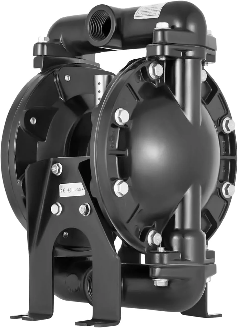 Diaphragm Pump, 35GPM Industrial Air-Operated Double Diaphragm Pump, NPT 1" Inlet Outlet Petroleum Fluids 120PSI Diaphragm Pump, 35GPM Industrial Air-Operated Double Diaphragm Pump, NPT 1" Inlet Outlet Petroleum Fluids 120PSI