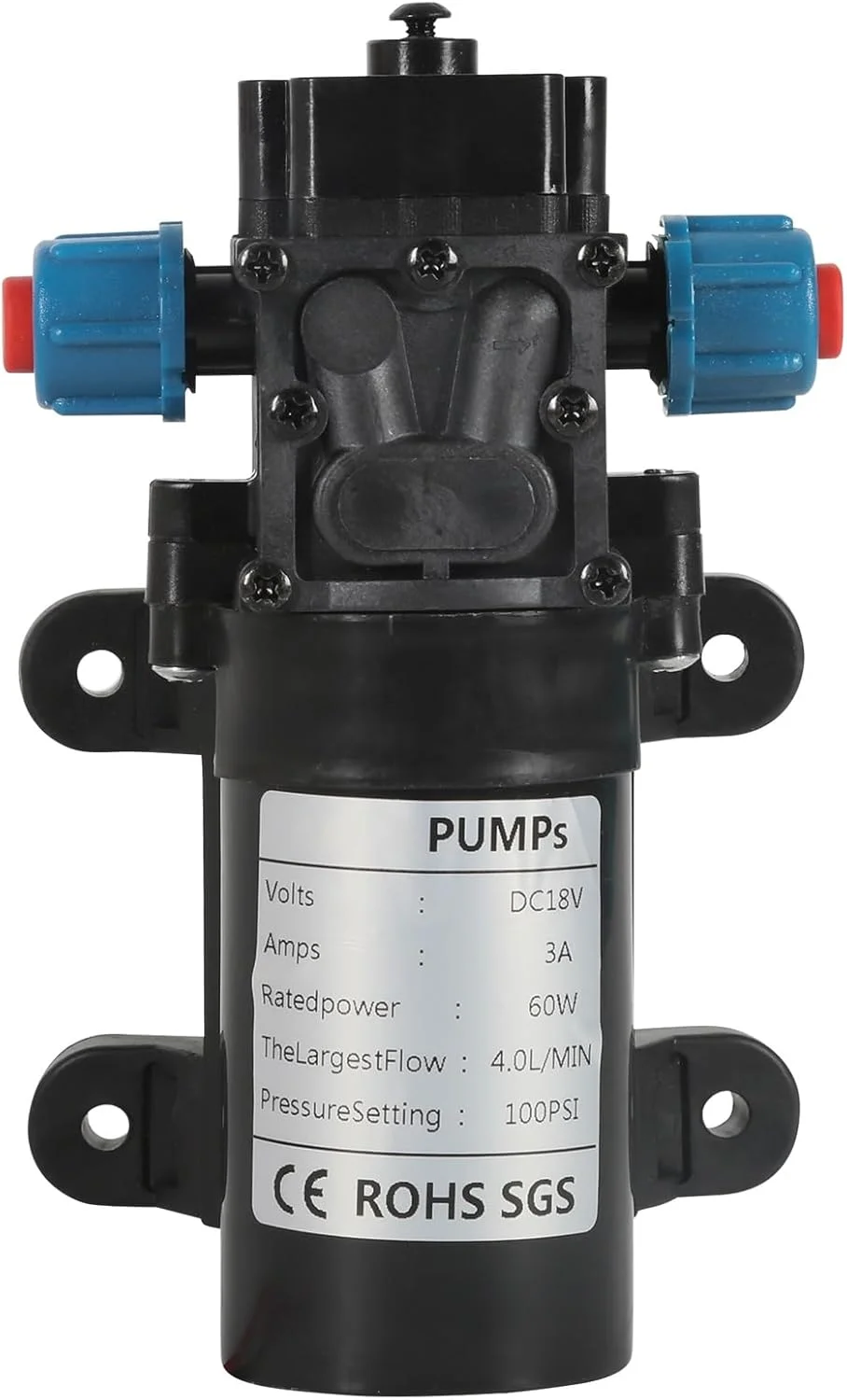 پمپ دیافراگمی DEWIN، پمپ آب برگشتی دیافراگمی میکرو 18 ولت 60 وات با سوئیچ اتوماتیک 4 لیتر در دقیقه، آبپاش فشار قوی پمپ دیافراگمی DEWIN، پمپ آب برگشتی دیافراگمی میکرو 18 ولت 60 وات با سوئیچ اتوماتیک 4 لیتر در دقیقه، آبپاش فشار قوی