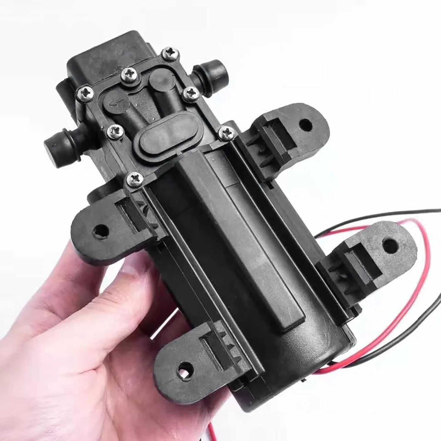 پمپ دیافراگمی فشار قوی، خود مکش هوشمند الکتریکی با نرخ جریان 6 لیتر برای شستشوی خودرو، تجهیزات شیمیایی صنعتی کشاورزی، تصفیه آب 12 ولت 72 وات