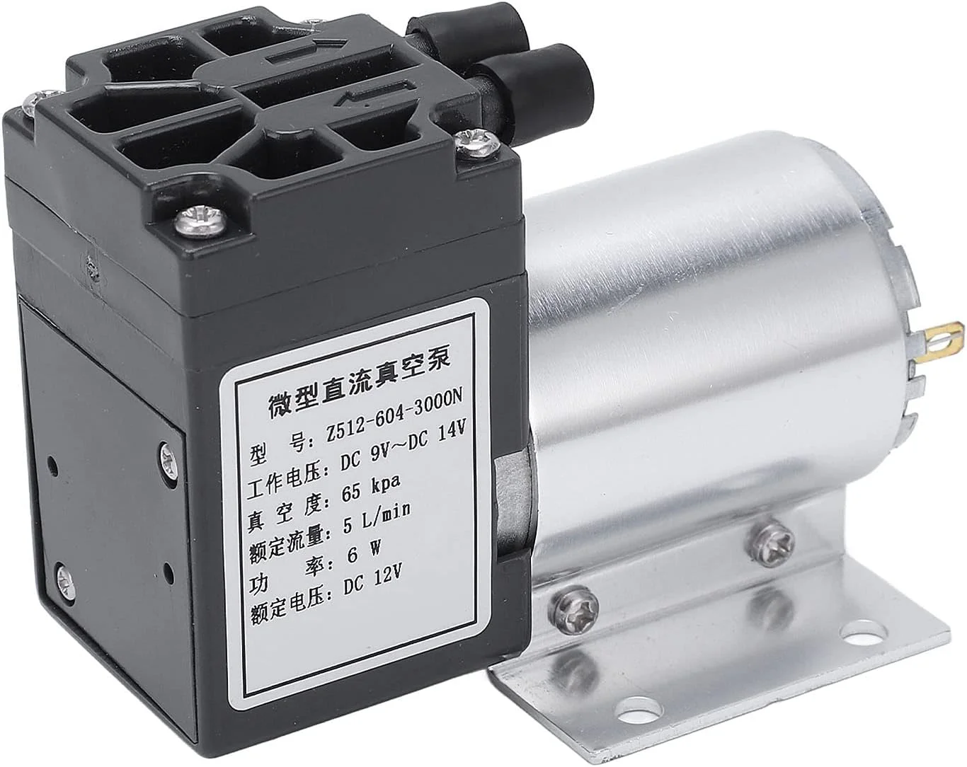 پمپ خلاء کوچک CAAK DC 12V، پمپ دیافراگمی میکرو کم صدا 6 وات 5 لیتر در دقیقه 120 کیلو پاسکال، کمپرسور هوا، پمپ هوای میکرو مکش فشار منفی آلومینیومی ABS برای ابزار نمونه برداری تجزیه و تحلیل گاز پمپ خلاء کوچک CAAK DC 12V، پمپ دیافراگمی میکرو کم صدا 6 وات 5 لیتر در دقیقه 120 کیلو پاسکال، کمپرسور هوا، پمپ هوای میکرو مکش فشار منفی آلومینیومی ABS برای ابزار نمونه برداری تجزیه و تحلیل گاز