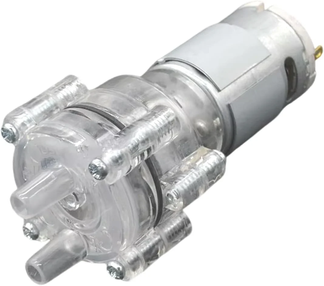 پمپ دیافراگمی خود مکش میکرو 385 CHANCS موتور DC 12 ولت، پمپ آب مقاوم در برابر درجه حرارت بالا با قابلیت جذب شوک برای دستگاه های آبسردکن و لوازم خانگی