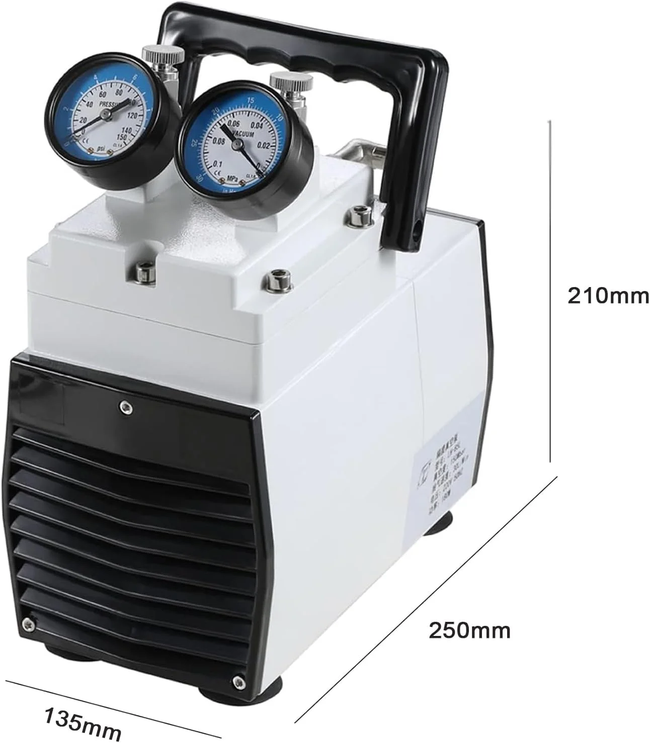 پمپ دیافراگمی بادی XLTEAM، پمپ خلاء دیافراگمی بدون روغن، نرخ جریان 30 لیتر در دقیقه، فشار منفی 0.085 مگاپاسکال، فشار مثبت 40psi، تجهیزات آزمایشگاهی برای مایعات صنایع شیمیایی
